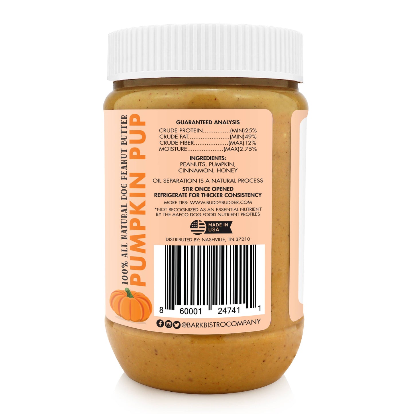 Buddy Butter 17oz Jar Pumpkin