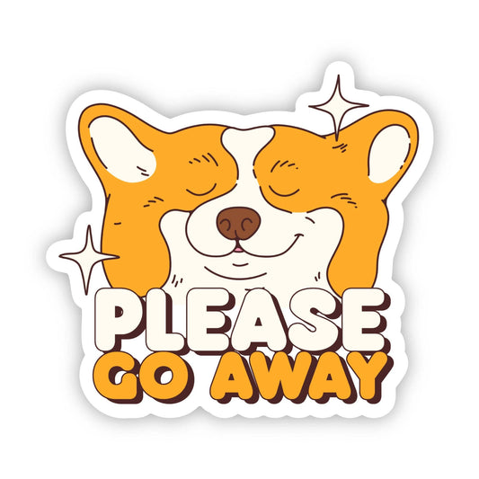 "Go away" sticker