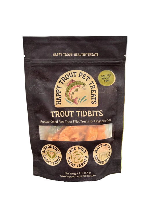 Trout Tidbits Freeze-Dried Trout Fillet Pieces Pet Treats