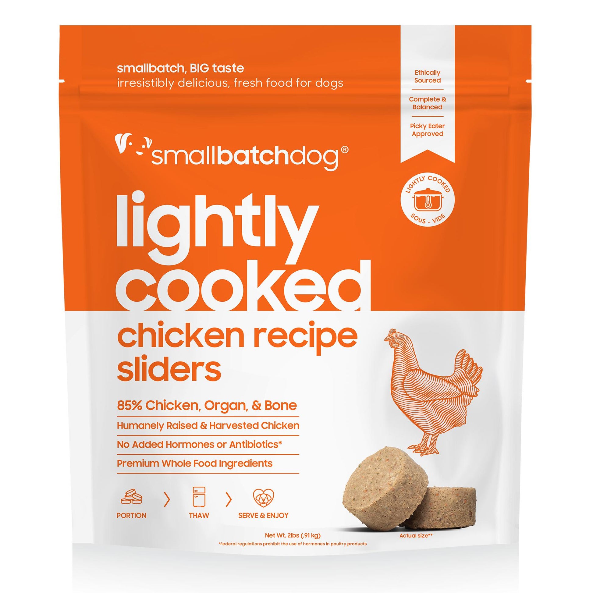 Smallbatch Lightly Cooked Chicken Sliders 2lb
