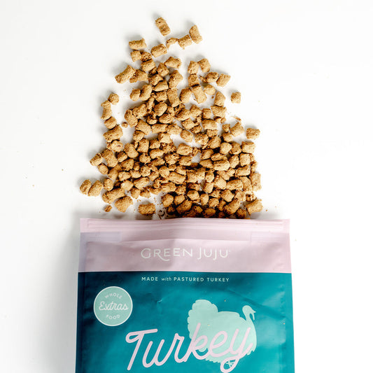 Green Juju Extras Turkey and Sardine Freeze Dried Meal 14oz bag