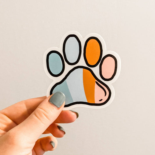 Colorful Paw Sticker