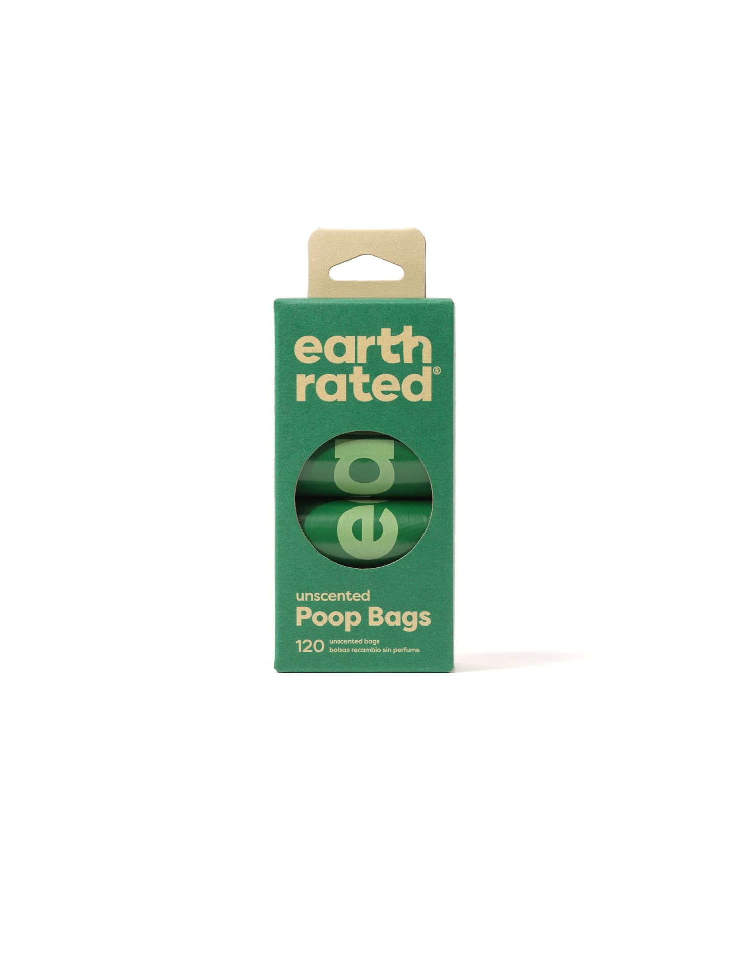 Earth Rated Unscented Poop Bags 120ct on 8 Refill Rolls 12cs