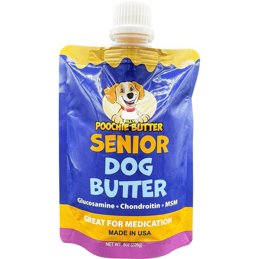 8oz Senior Dog Peanut Butter Squeeze Pack