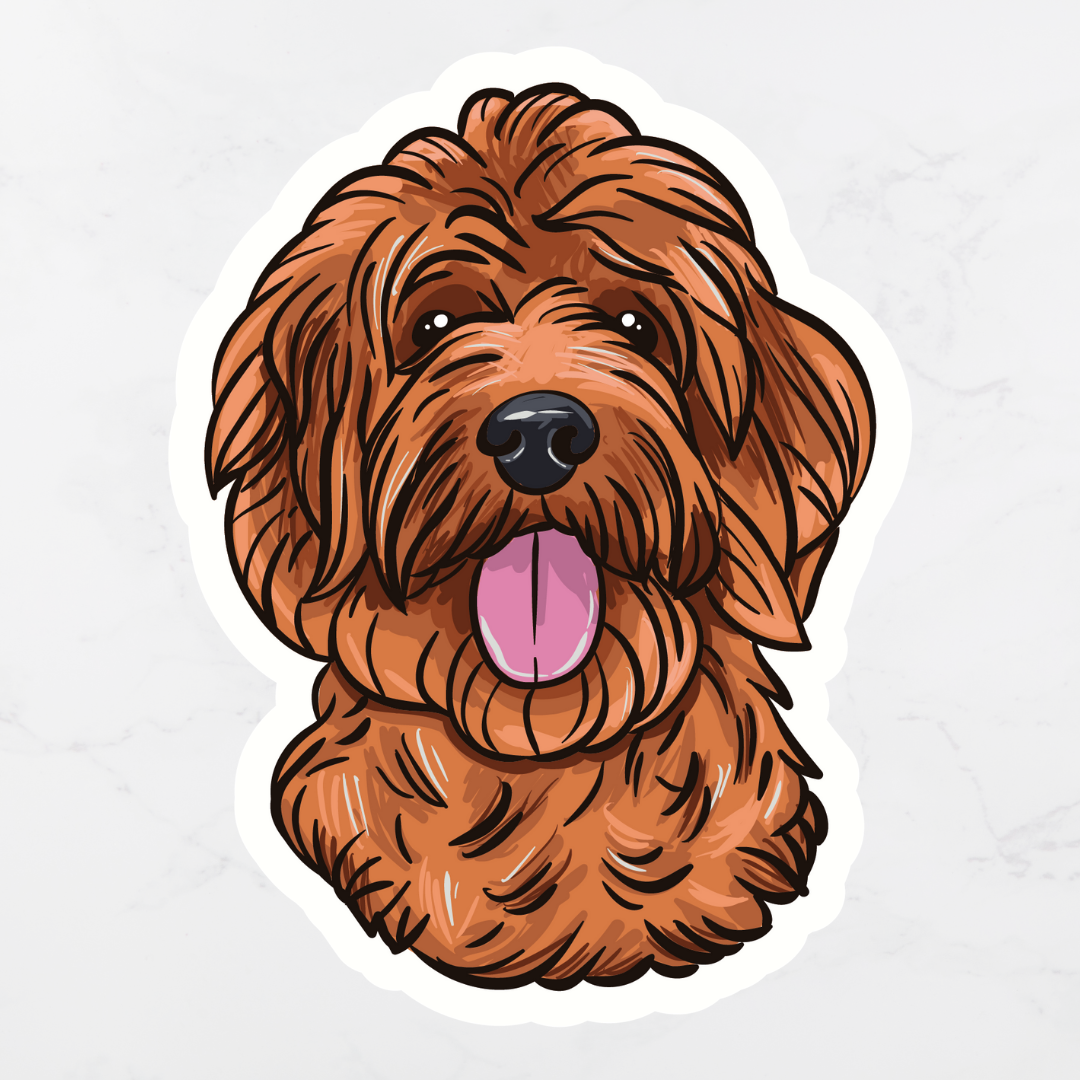 Red Doodle Sticker